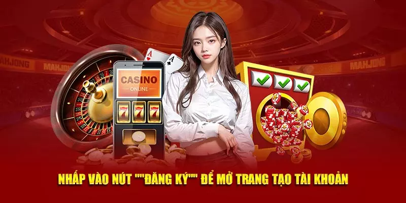 Nhấp vào nút "Đăng ký" để mở trang tạo tài khoản